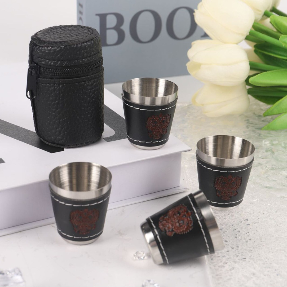 Beer Flight Set - 4pcs/set Outdoor Travel Cups Set Camping