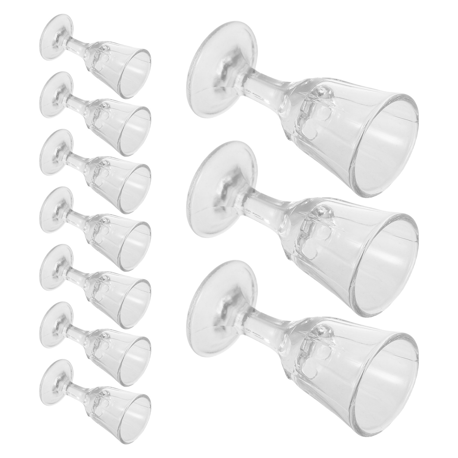 Wine Beer Tequila - 10Pcs Vintage Glass Liquor Cup Small