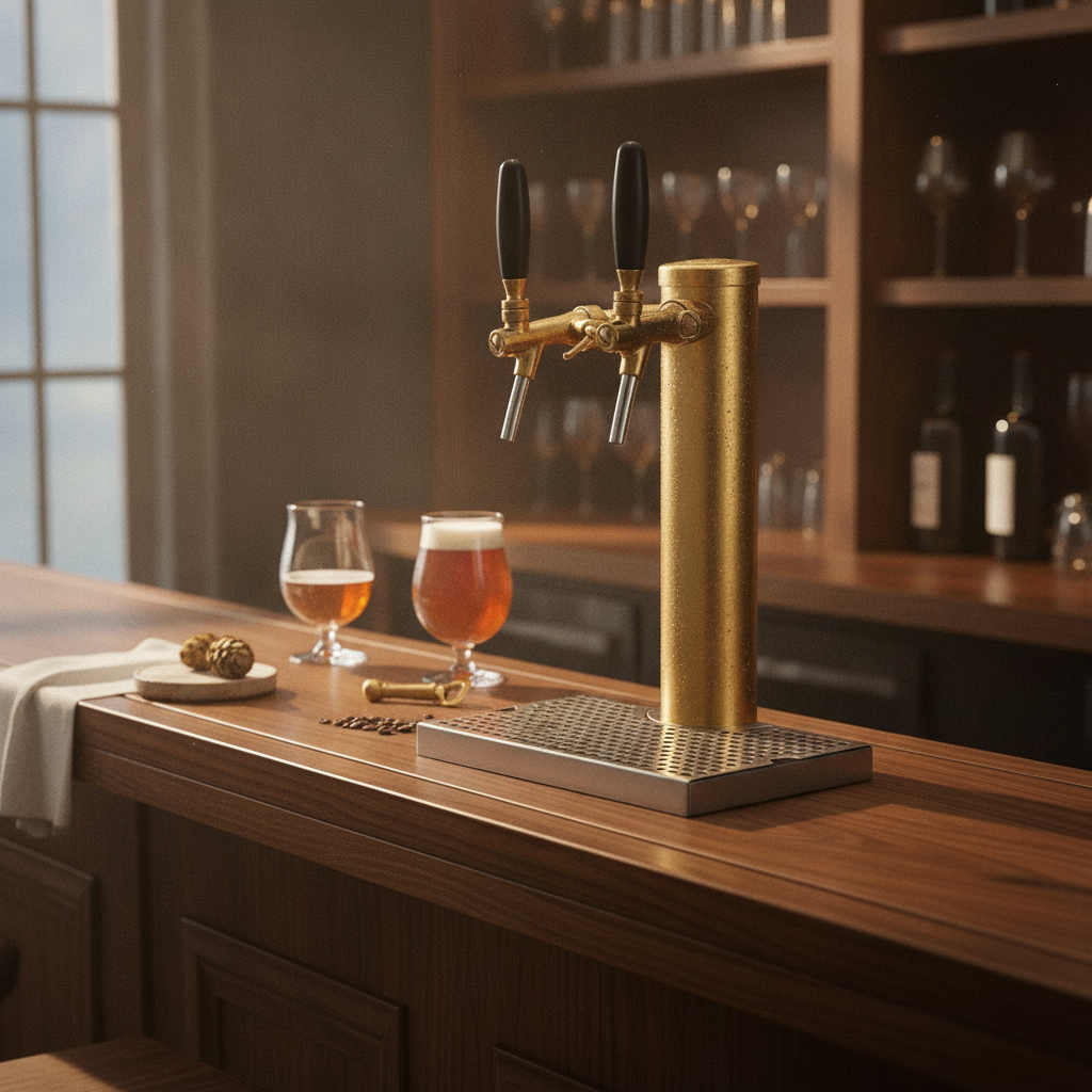 Wine Beer And - Stainless Steel Beer Tap Dispenser Gold-Finished