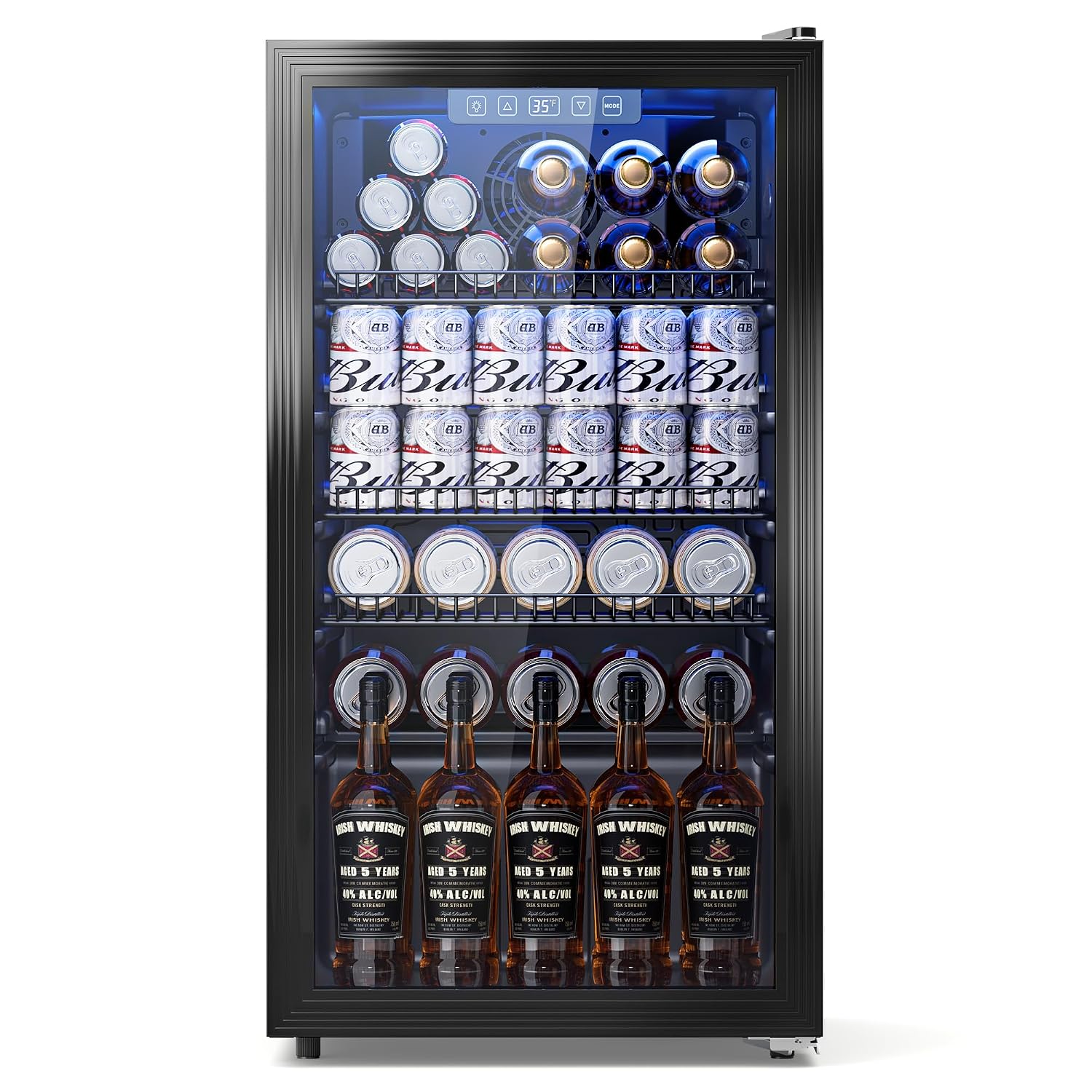 Wine Beer Mini Fridge - Beverage Fridge, 130 Can Mini Fridge