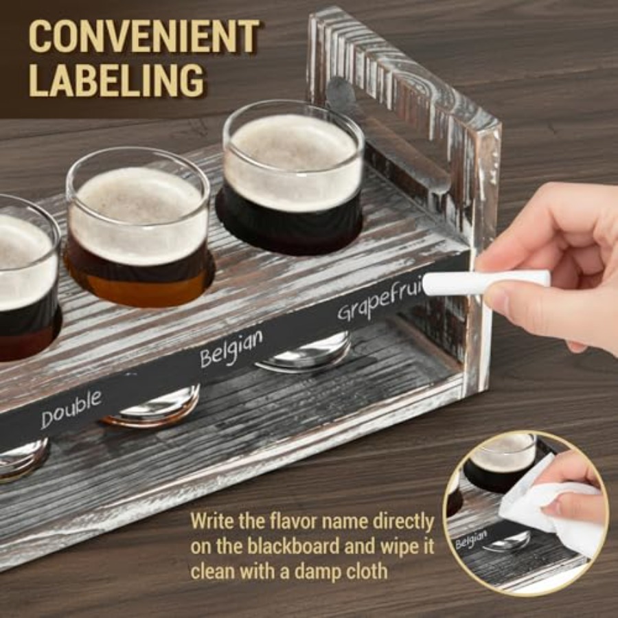 Beer Flight Boards with Glasse – Beer Flight Set Bewertung und Preis