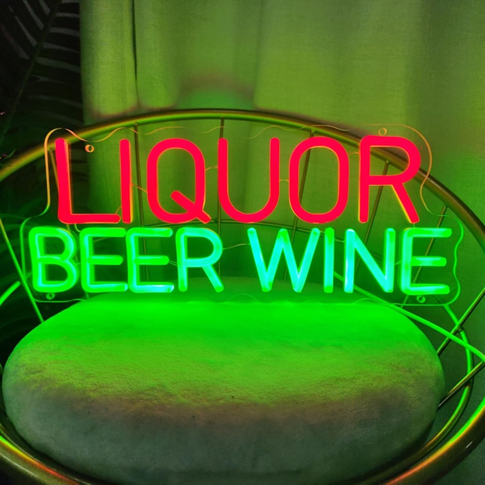 Liquor Beer Wine LED Neon Sign – Wine Beer Whiskey Year Bewertung und Preis