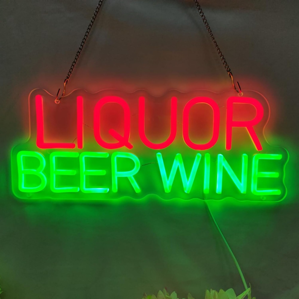 Liquor Beer Wine LED Neon Sign – Wine Beer Whiskey Year Bewertung und Preis