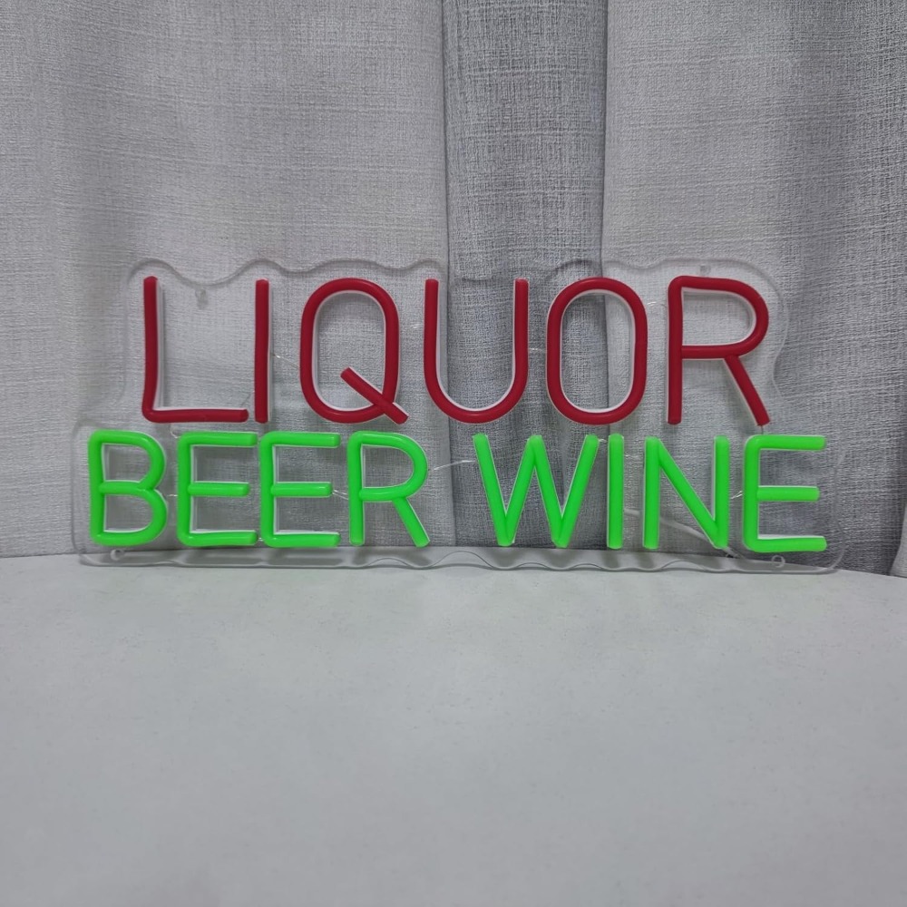 Liquor Beer Wine LED Neon Sign – Wine Beer Whiskey Year Bewertung und Preis
