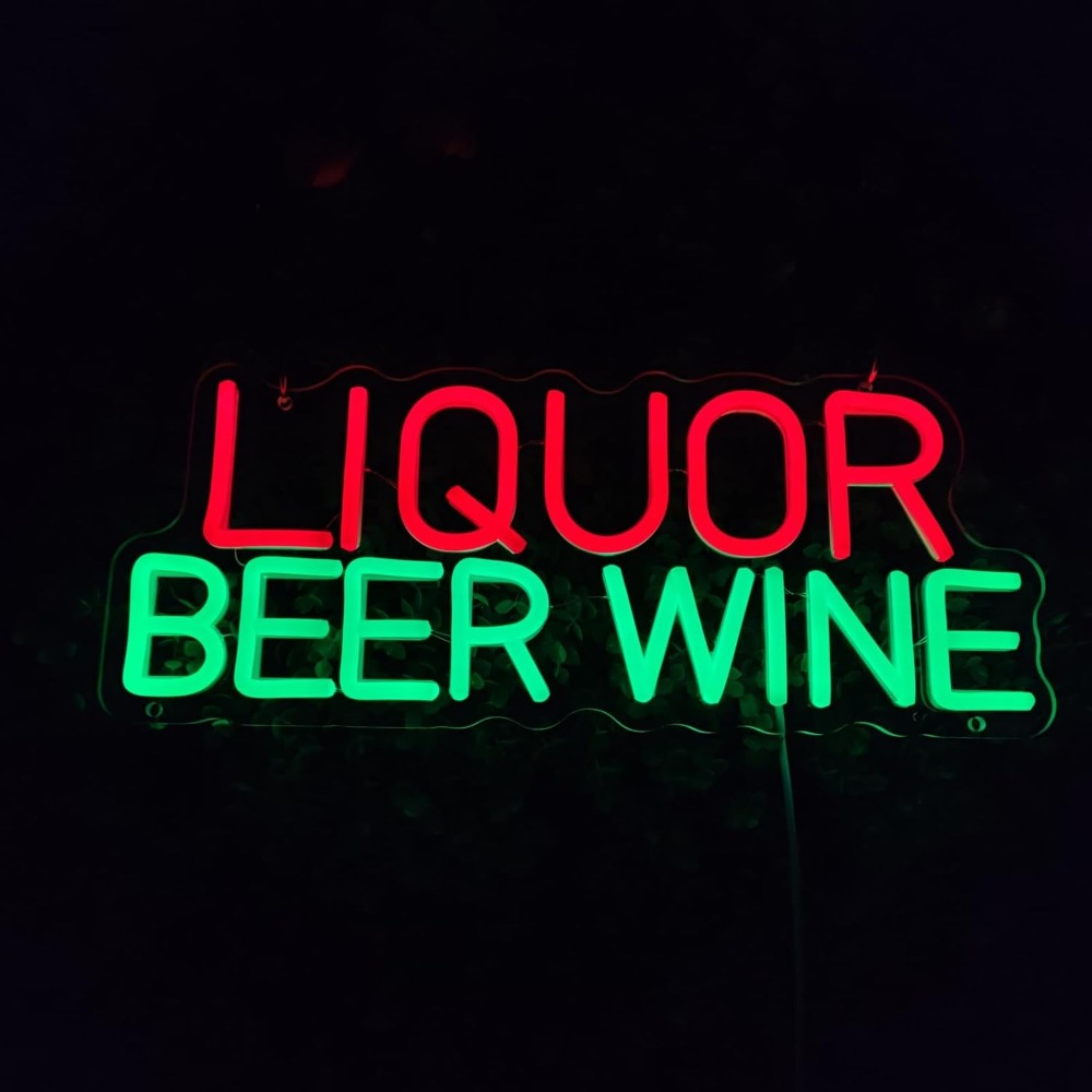 Liquor Beer Wine LED Neon Sign – Wine Beer Whiskey Year Bewertung und Preis