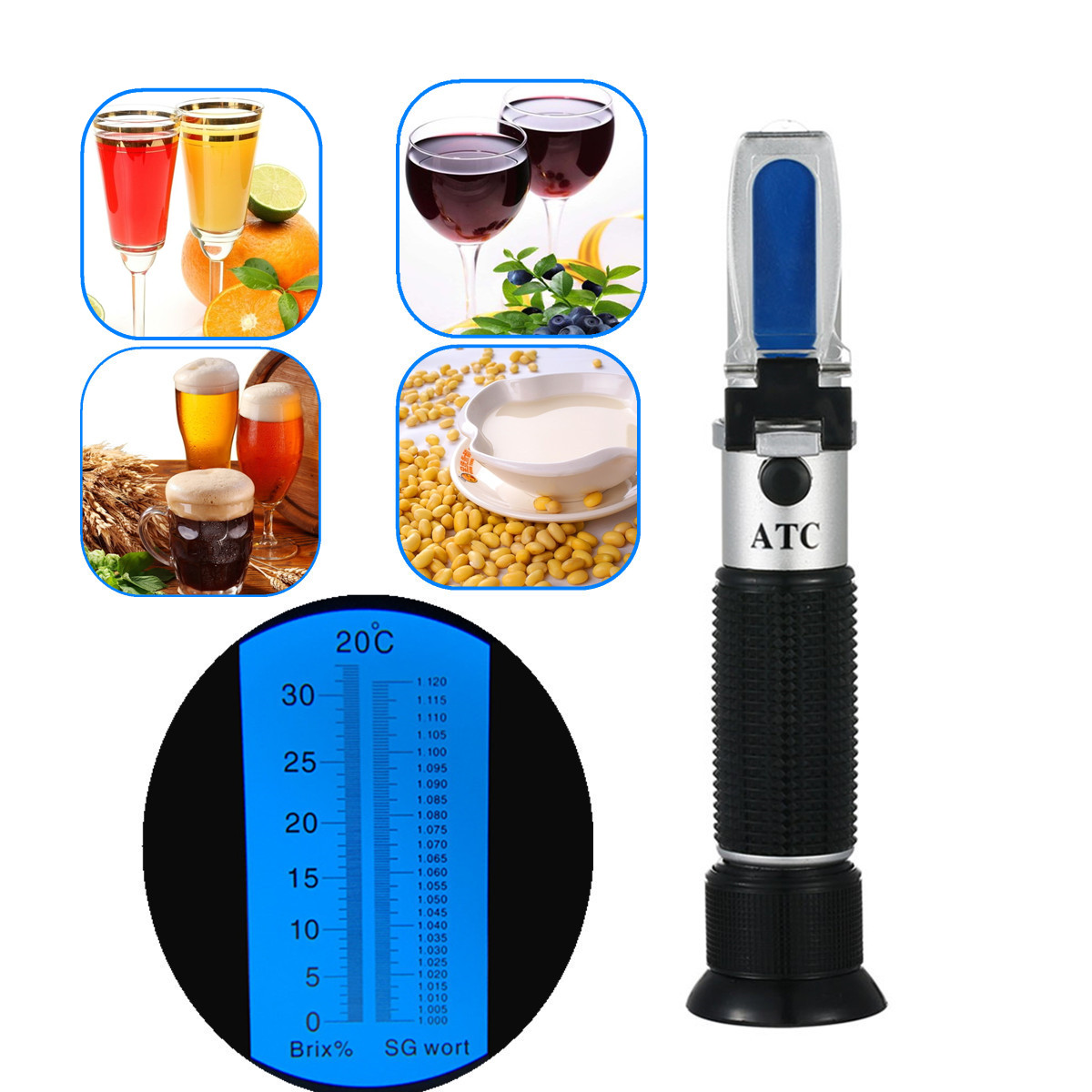 Refractometer 0-32% Brix Beer  – Wine To Beer Alcohol Bewertung und Preis