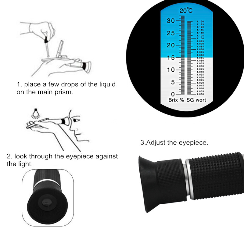 Refractometer 0-32% Brix Beer  – Wine To Beer Alcohol Bewertung und Preis