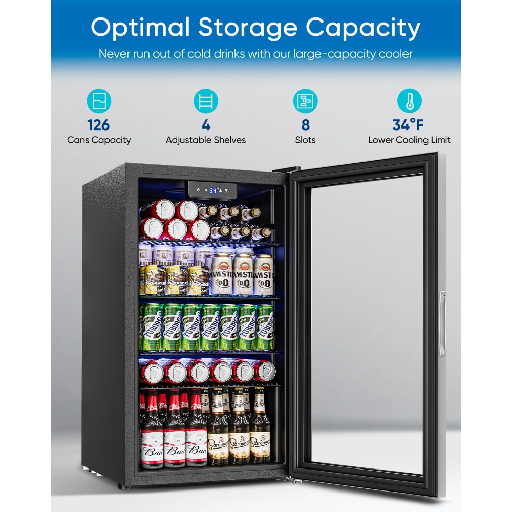 3.2 Cu.Ft Mini Fridge with Gla – Wine Beer Mini Fridge Bewertung und Preis