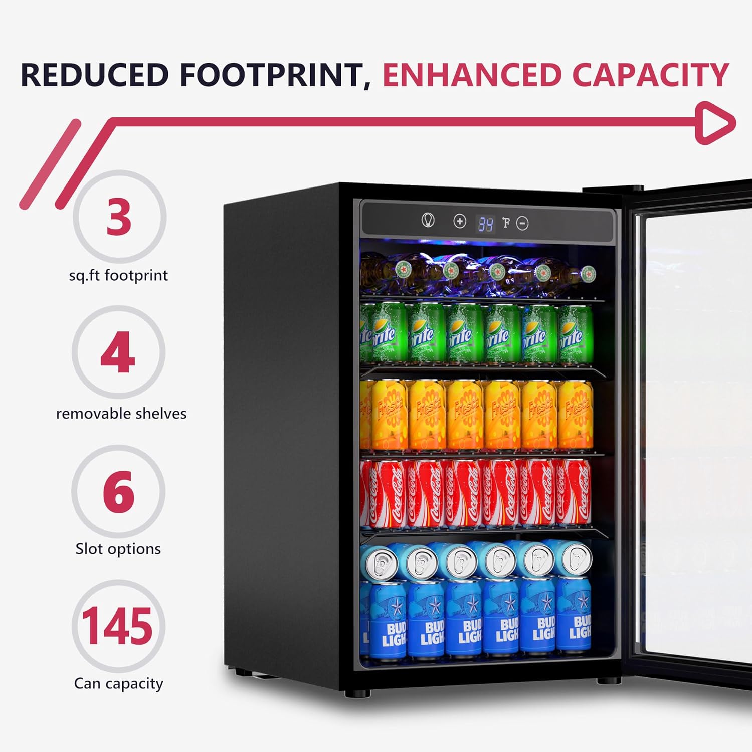 4.5 Cu.ft Beverage Cooler, 145 – Wine Beer Mini Fridge Bewertung und Preis