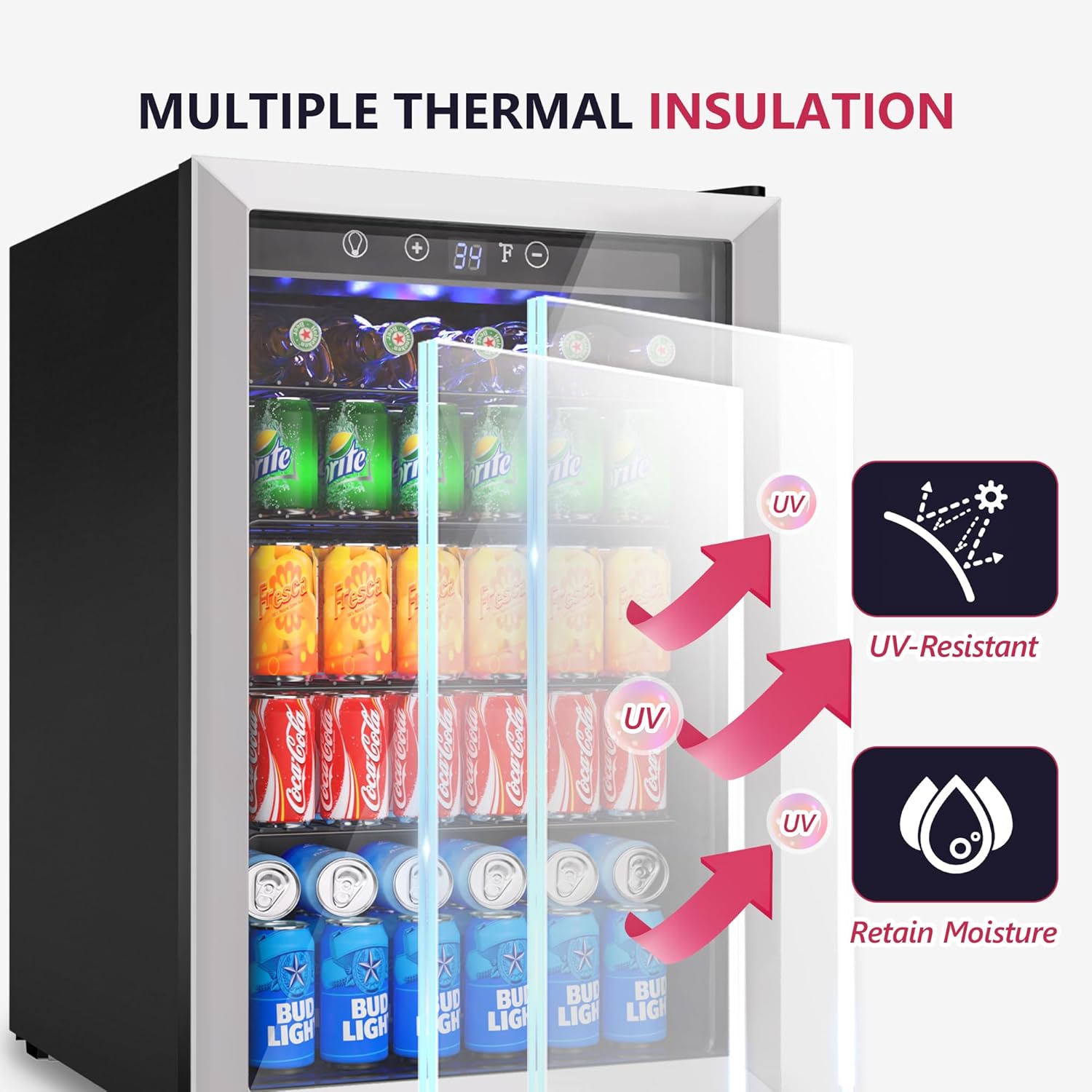 4.5 Cu.ft Beverage Cooler, 145 – Wine Beer Mini Fridge Bewertung und Preis