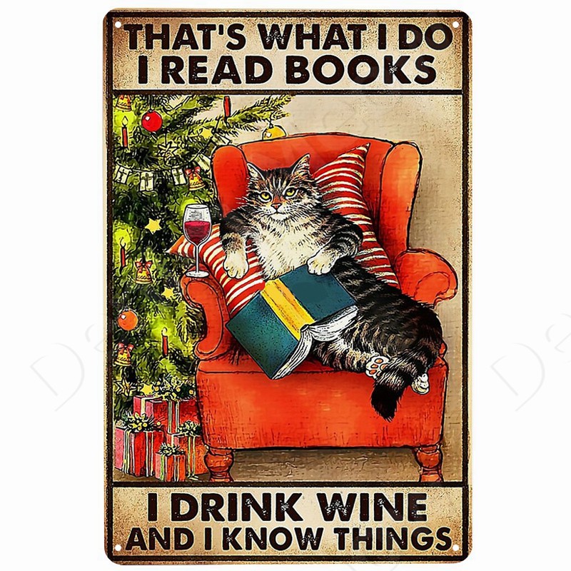 Cats and Wine Vintage Metal Si – Beer Wine Gin Bewertung und Preis