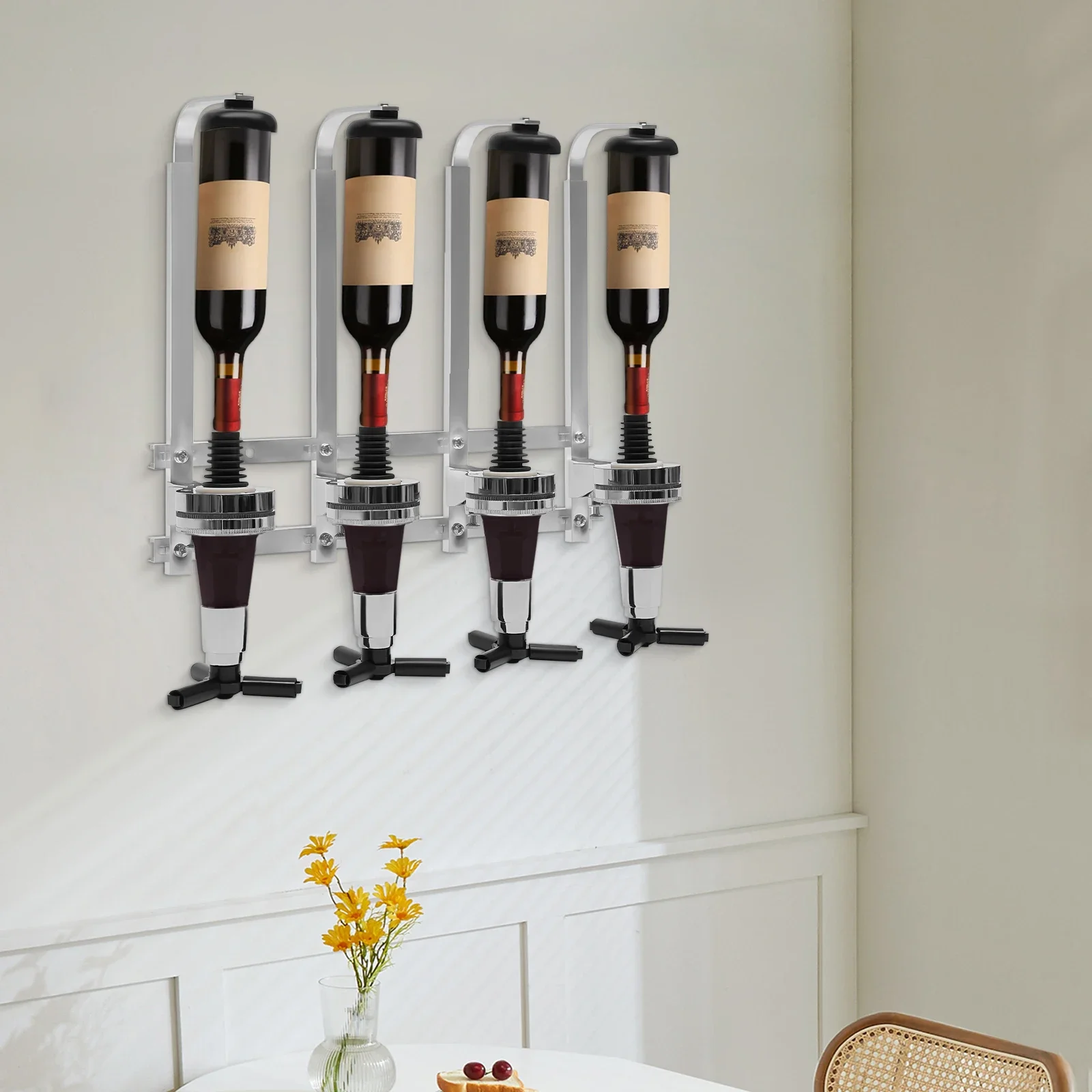 4-Bottle Wall Mount Liquor Dis – Wine To Beer Alcohol Bewertung und Preis