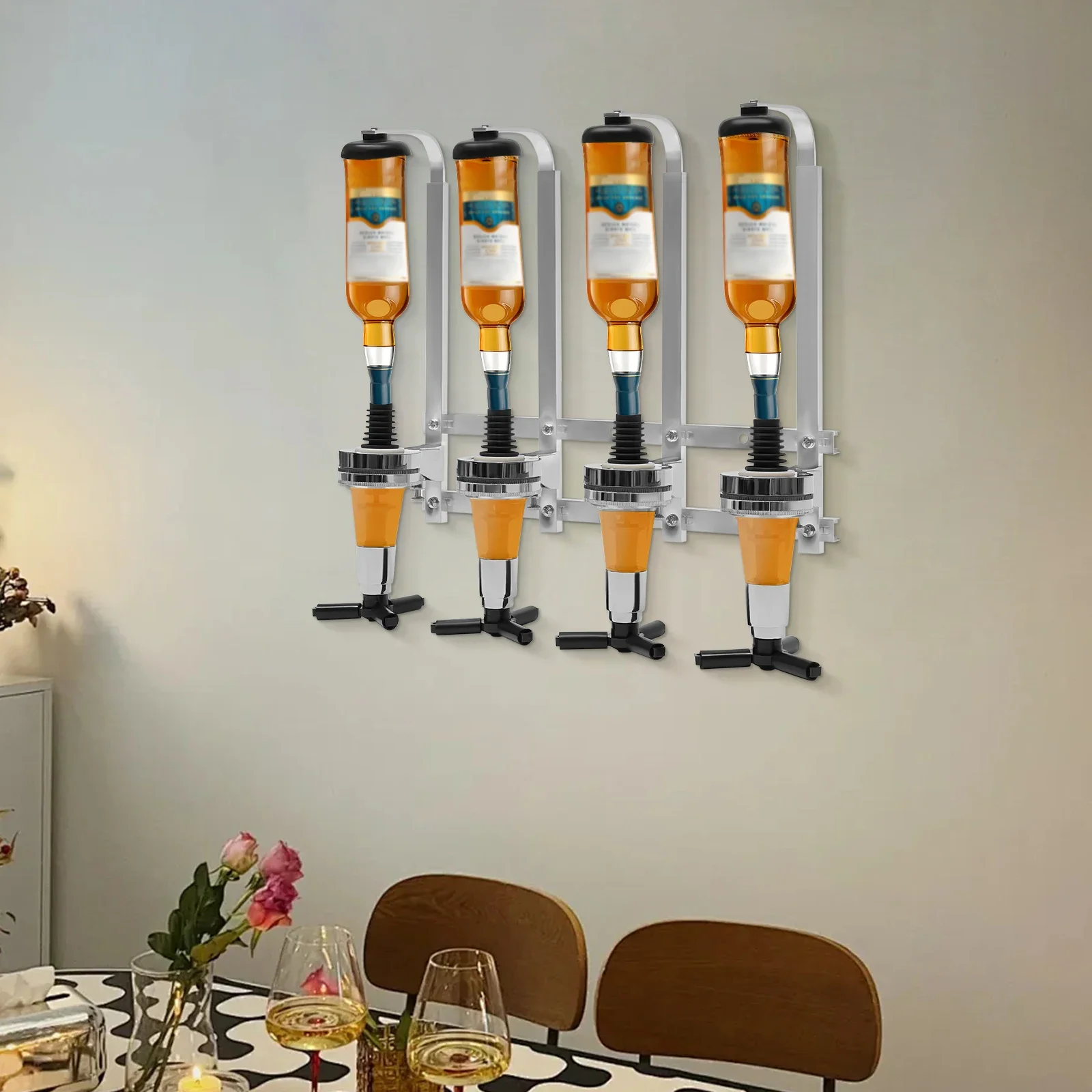 4-Bottle Wall Mount Liquor Dis – Wine To Beer Alcohol Bewertung und Preis