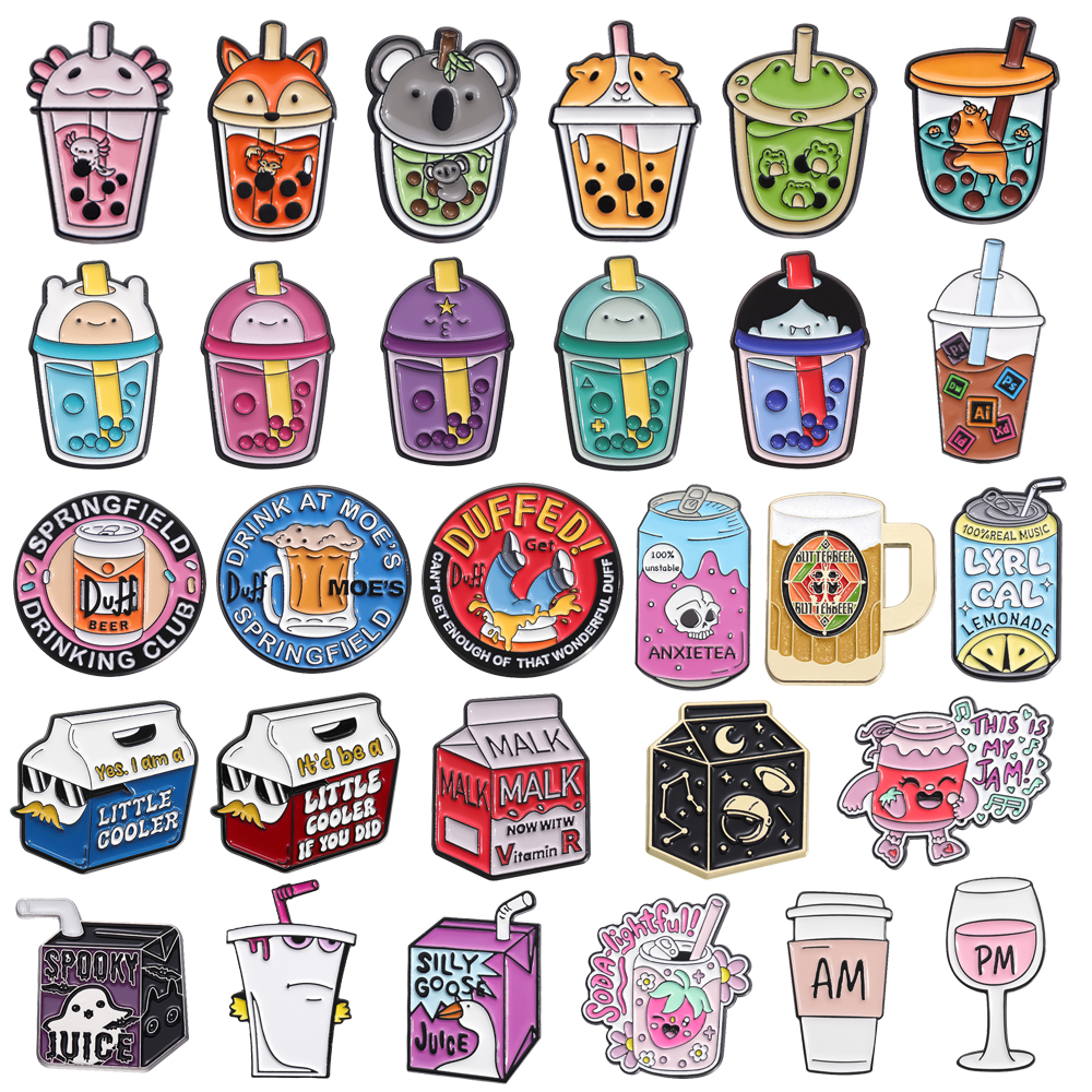 Cartoon Drink Brooch Animal Bu – Wine Beer Juice Bewertung und Preis