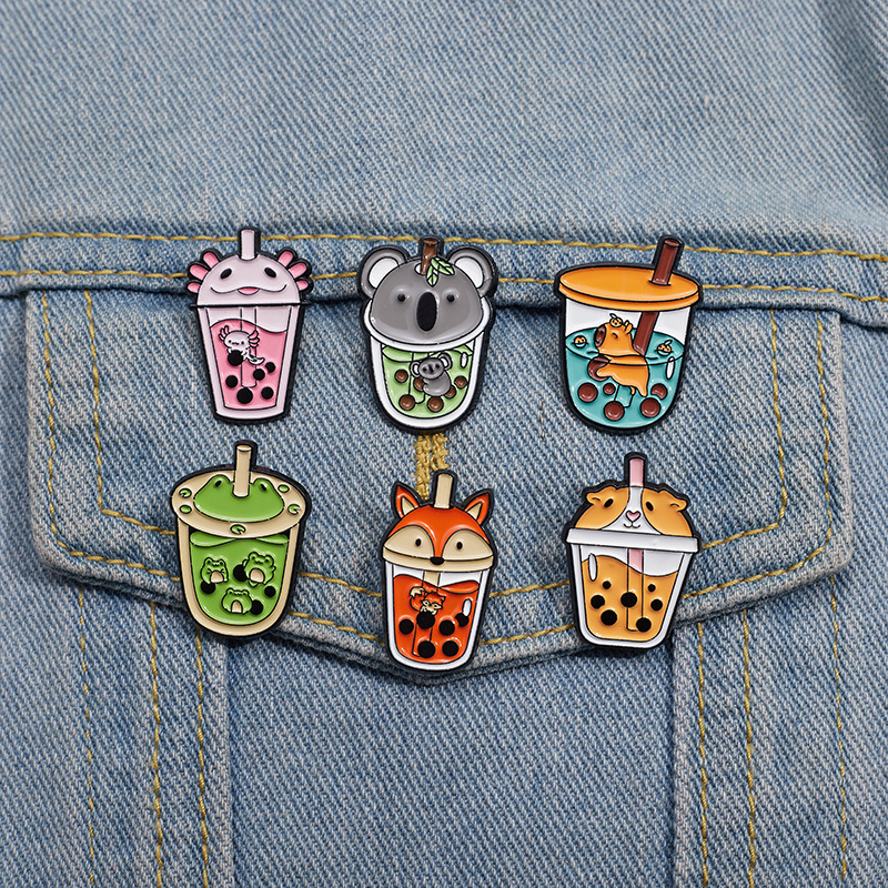 Cartoon Drink Brooch Animal Bu – Wine Beer Juice Bewertung und Preis