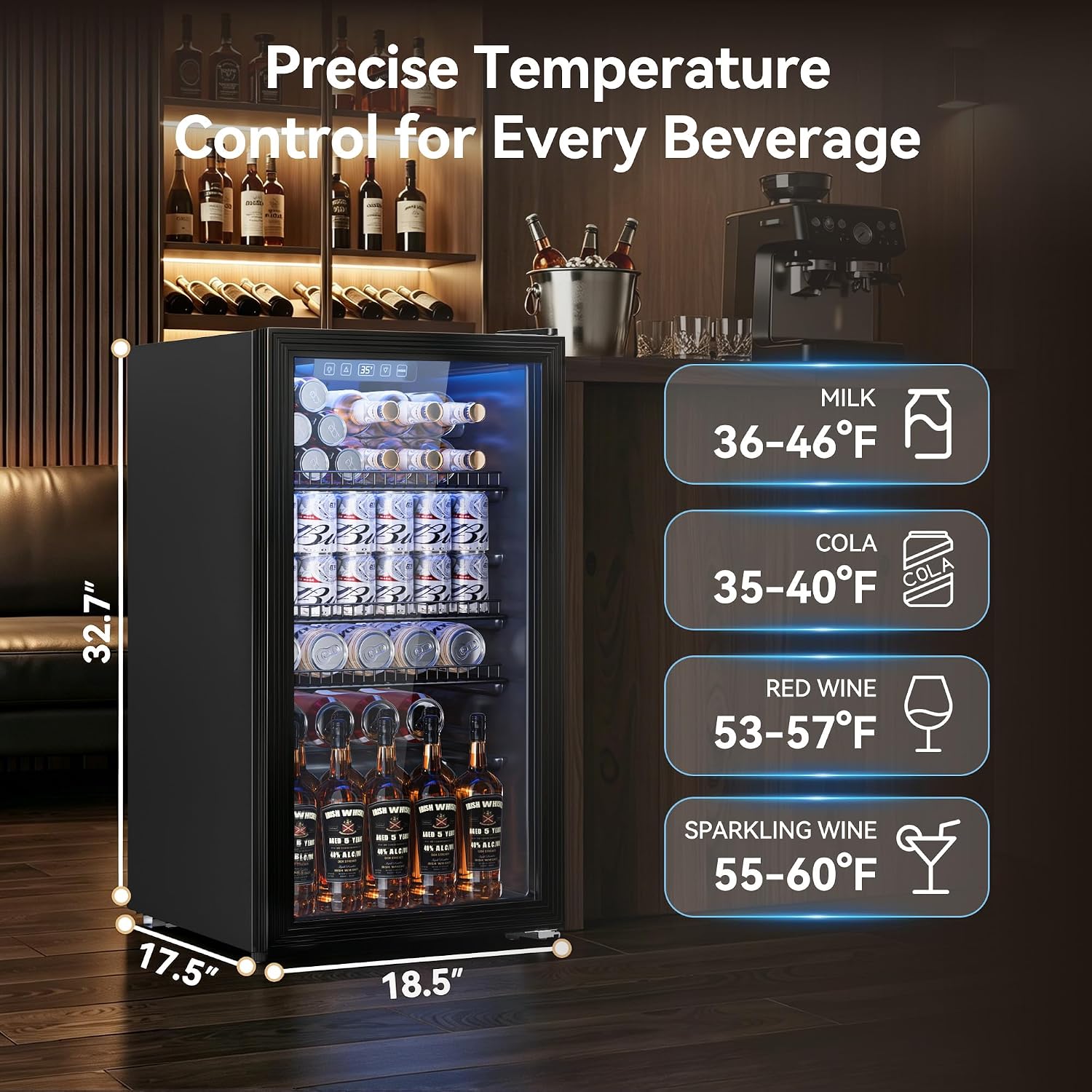 Beverage Fridge, 130 Can Mini  – Wine Beer Mini Fridge Bewertung und Preis