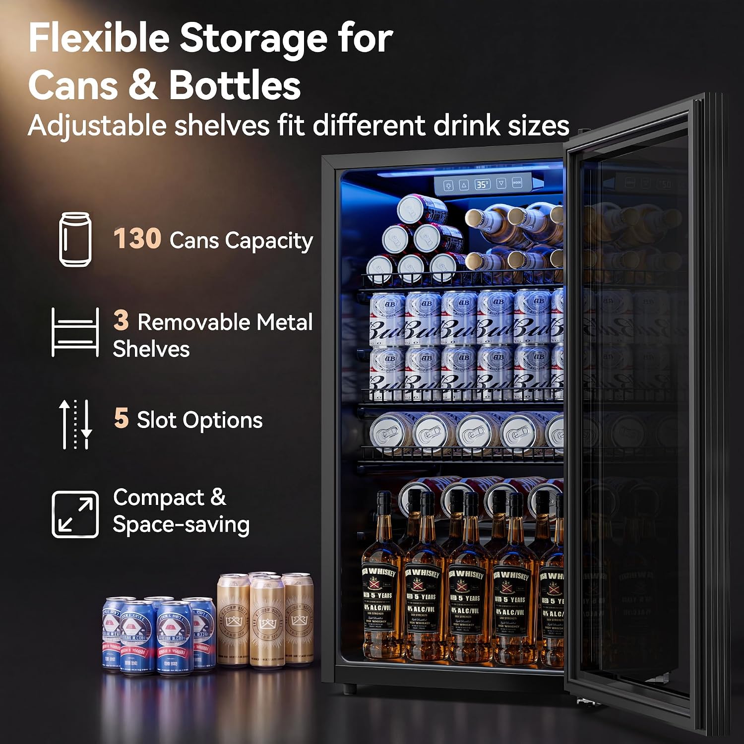 Beverage Fridge, 130 Can Mini  – Wine Beer Mini Fridge Bewertung und Preis